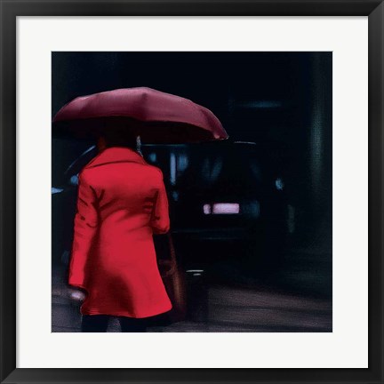 Framed Lady in Red Print