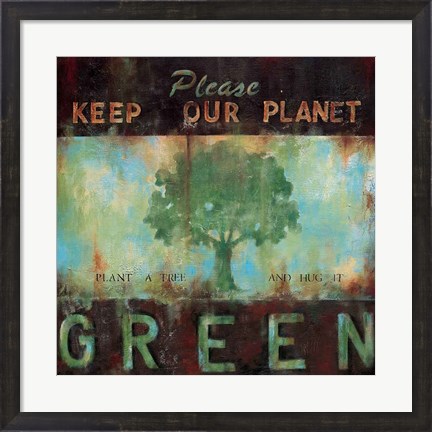 Framed Green Planet Print