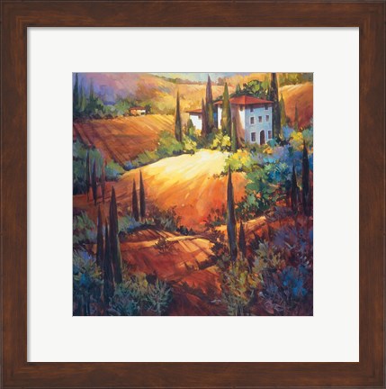 Framed Morning Light Tuscany Print