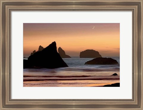 Framed Moonset Print