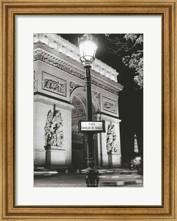 Framed Place Charles de Gaulle Print