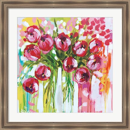 Framed Razzle Dazzle Tulips Print