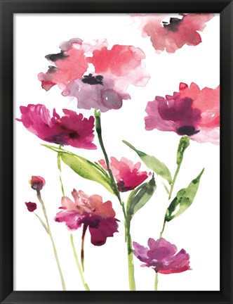 Framed Razzleberry Blossoms Print