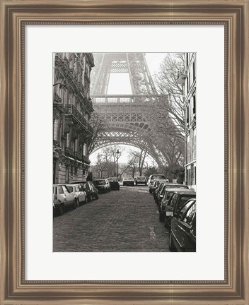 Framed Street View of &quot;&quot;La Tour Eiffel&quot;&quot; Print