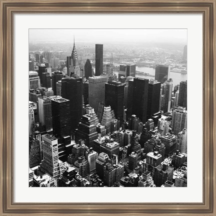 Framed Manhattan and the Hudson Print