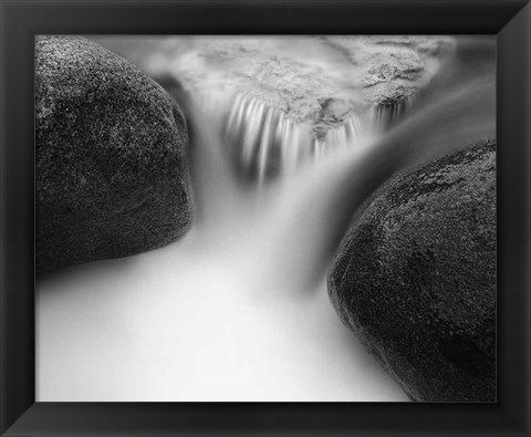 Framed Misty Rocks I Print