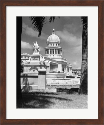 Framed Capitol Building Havana Cuba Print