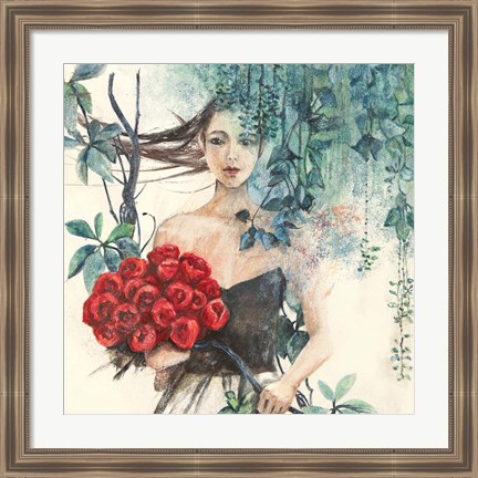 Framed Fairy of the Roses (detail) Print