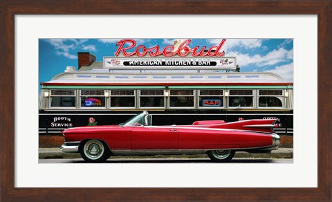 Framed Vintage Beauty and Diner Print