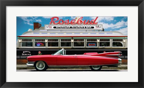 Framed Vintage Beauty and Diner Print