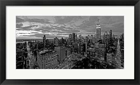 Framed Chelsea and Midtown Manhattan (BW detail) Print