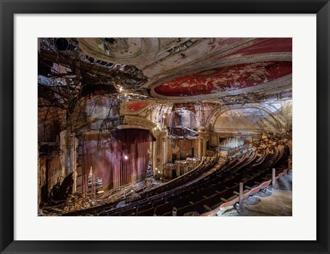 Framed Abandoned Theatre, New Jersey (II) Print