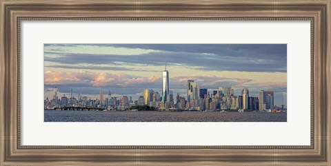 Framed Manhattan with Statue of Liberty and One WTC Print