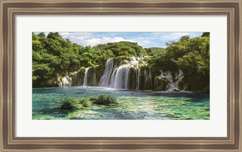 Framed Waterfall in Krka National Park, Croatia Print