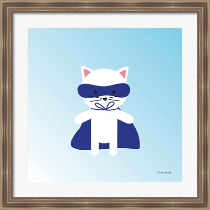 Framed Cat Super Hero Print