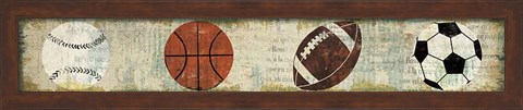 Framed Ball Four Panel Print