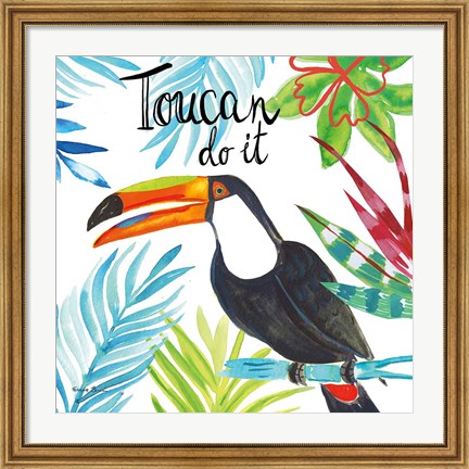 Framed Tropicana II Toucan Print