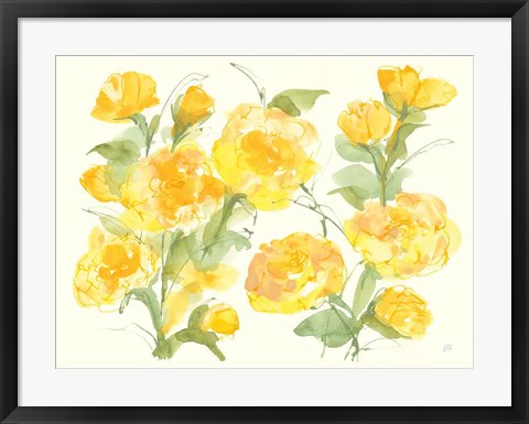 Framed Sunshine Peonies Print