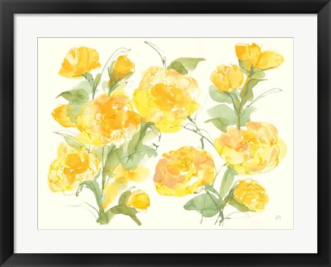 Framed Sunshine Peonies Print