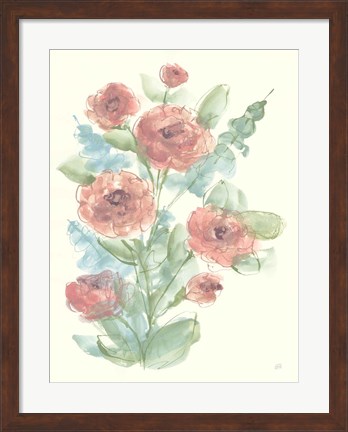 Framed Camellia Bouquet II Print