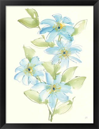 Framed Clematis Bouquet II Print