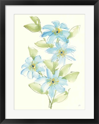 Framed Clematis Bouquet II Print