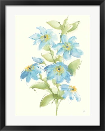 Framed Clematis Bouquet I Print