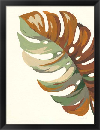 Framed Retro Big Leaf III Print