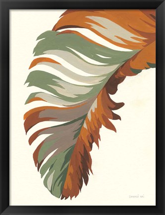 Framed Retro Big Leaf I Print