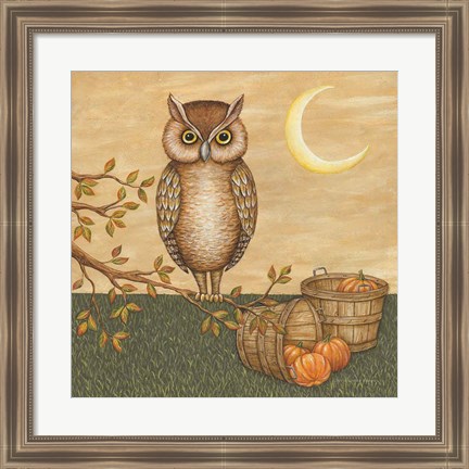 Framed Halloween Owl Print