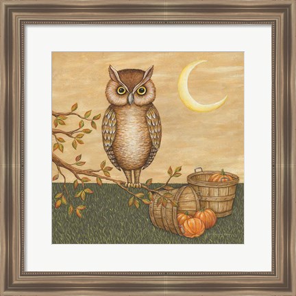 Framed Halloween Owl Print