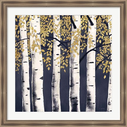 Framed Fresh Forest Indigo II Print