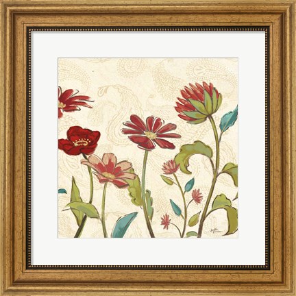 Framed Red Gold Beauties II Crop Print