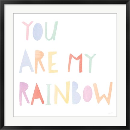 Framed Lets Chase Rainbows X Print