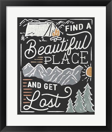 Framed Adventurous V Black Print