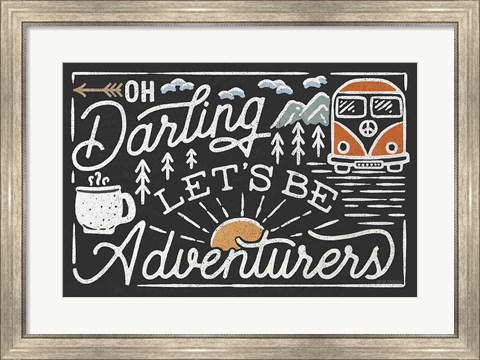 Framed Adventurous I Black Print