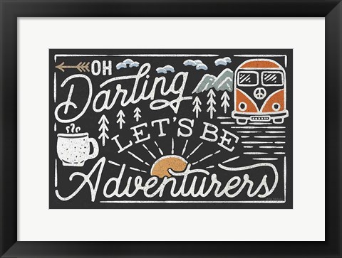 Framed Adventurous I Black Print