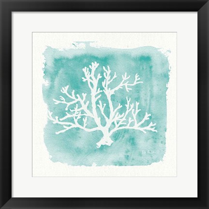 Framed Water Coral Cove V Print