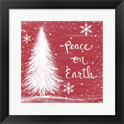 Framed Peace on Earth Trees Print