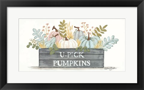 Framed U-Pick Pumpkins Print