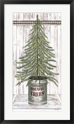 Framed Galvanized Pot Fir Print