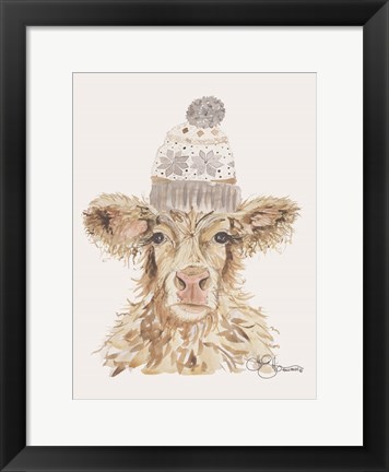 Framed Cozy Cow Print