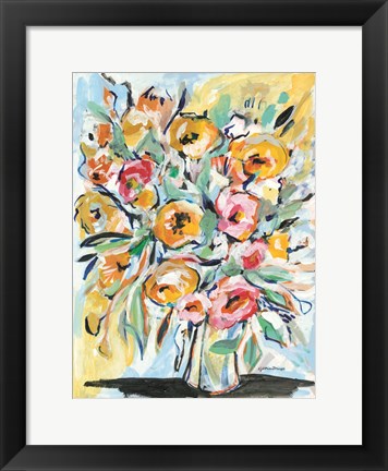 Framed Abstract Florals Print