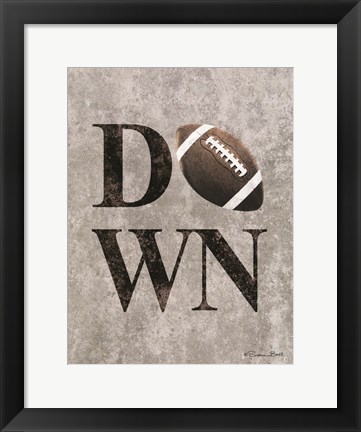 Framed Football DOWN Print