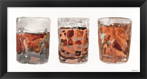 Framed Bourbon Glasses 2 Print