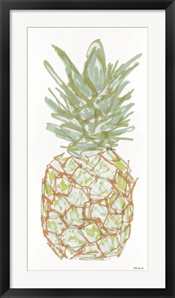 Framed Sketchy Pineapple 2 Print