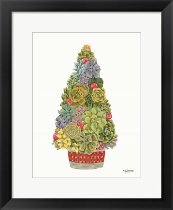 Framed Santa&#39;s Succulents Print