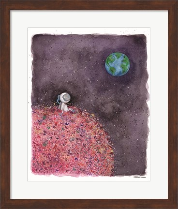 Framed Sitting on a Flower Moon Print