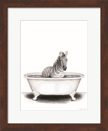 Framed Zebra in Tub Print