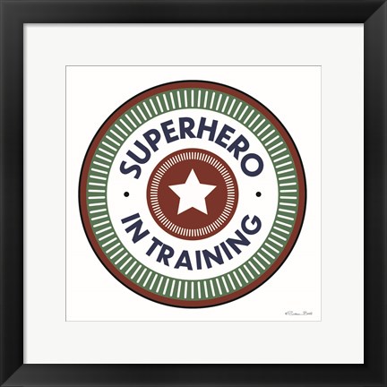 Framed Superhero in Training Print